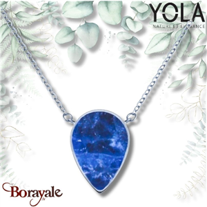 Collier Sodalite Acier Yola Nature femme