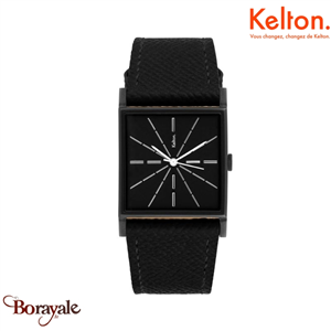 Montre KELTON Astre Blackstar Epsom Noir quartz Unisexe 9123432