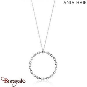 Collier Ania Haie Links argent 925° plaqué rhodium de haute qualité N004-01H