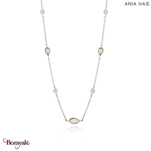 Mineral Glow, Collier Argent plaqué rhodium  ANIA-HAIE N014-04H