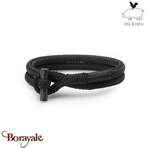 Bracelet PIG & HEN Tiny Ted Noir  Noir Taille : L (20cm)