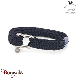 Bracelet PIG & HEN Sharp Simon Bleu Marine Acier Taille : M (18cm)