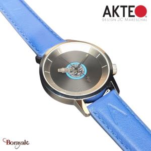 Montre AKTEO Art - Musique Microsillon 38 mm argent ronde AMu51