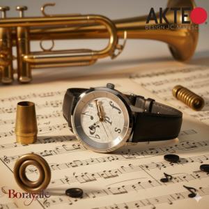 Montre AKTEO Art - Musique Trompette 38 mm argent ronde AMu24