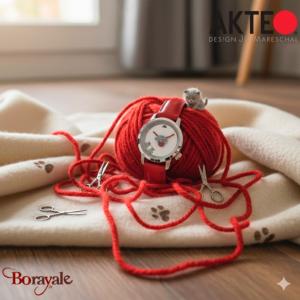 Montre AKTEO Nature Chaton 29 mm argent ronde UNa14