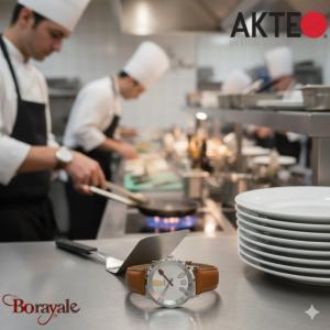 Montre AKTEO Profession Chef 38 mm argent ronde PGo06