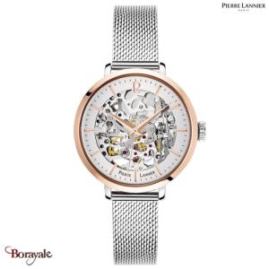 Montre PIERRE LANNIER Collection AUTOMATIQUE argenté milanais Femme