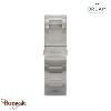 Montre Homme Orlam Elan cadran gris bracelet acier argenté étanche 10 ATM ORSSBE