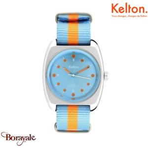 Montre KELTON RC 2 Nato bleu et orange quartz Unisexe 9122452