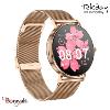 Montre TEKDAY Ronde connectée New 2025 unisexe boîtier rose doré, milanais rose