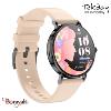 Montre TEKDAY Ronde connectée New 2025 unisexe boîtier argent, silicone rose 656
