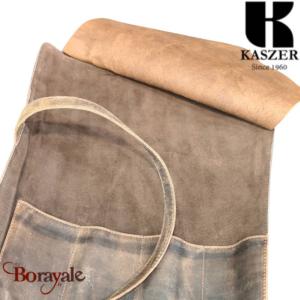 Poche pour 4 couteaux de cuisine Kaszer Oregon en cuir de vachette pleine fleur