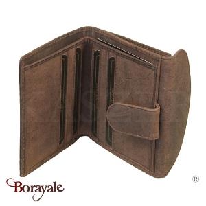 Porte cartes - monnaie KASZER collection Oregon Marron naturel 520204-MC6