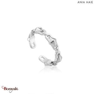 Bague Ania Haie Spike It Up argent 925° plaqué rhodium de haute qualité R025-02H