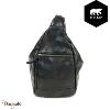 Sac à dos Bear Design en Cuir de vachette lavé Noir Collection : Lavato