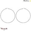 Boucles d'oreilles Thabora créoles simples fils ronds, 70 mm Boucles d'oreilles