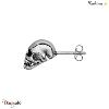 Boucles d'oreilles Thabora homme crâne noir T117929