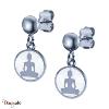 Boucles d'oreilles Yola Nature Bouddha Acier poli IG-592