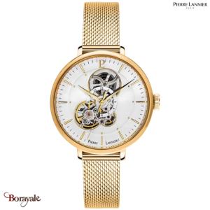 Montre PIERRE LANNIER Collection MELODIE doré milanais automatique Femme