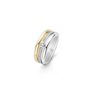 Bague TI Sento Collection : Milano Taille 54 Argent plaqué Or