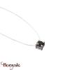 Collier argent 925° rhodié Borayale Collection : Eclat Nylon