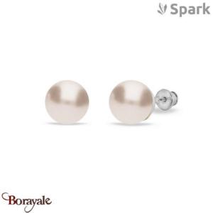 Boucles d'oreilles SPARK With EUROPEAN CRYSTALS  : Pearls 10 mm - Perle