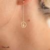 Boucles d'oreilles La Garçonne Diamant Etats d'âme doré champagne 26400012