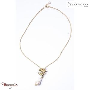 Collier Ippocampo Oro Perla  bronze plaqué or jaune IPOP16
