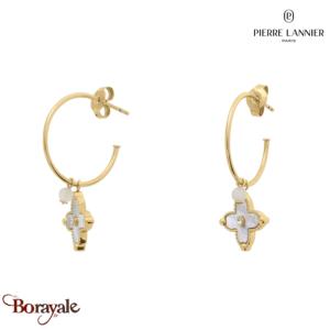 Boucles d'oreilles RUBYA Pierre Lannier BJ23A2211 acier poli de couleur or