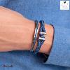 Bracelet PIG & HEN Icy Ike Violet Bleu Acier Taille : L (20cm)