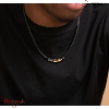 Collier homme Phebus silicone et acier doré 75-0200