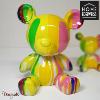 Ourson Coloré 11 cm Home Edelweiss collection : Emotion Jaune, vert, rose