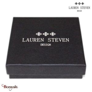 Bracelet Perles Lauren Steven Agate Noire Perles de 6 mm Taille M 19,5 cm