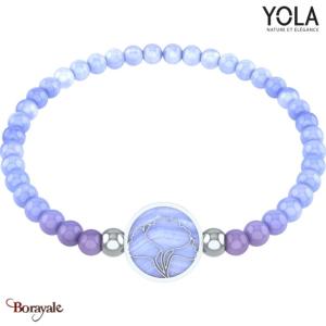 Bracelet Calcédoine bleu Collection Ginkgo YOLA NATURE