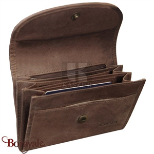 Porte monnaie - trieur KASZER collection Oregon en cuir de vachette brut 501504-