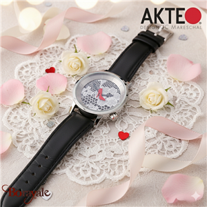 Montre AKTEO Amour Talon aiguille 38 mm argent ronde EAm05