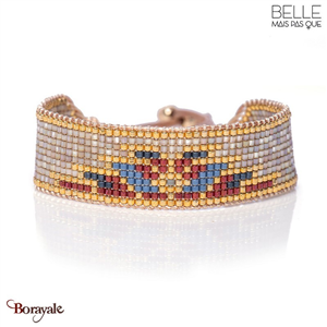 Bracelet Belle mais pas que, Terracotta, Perles de miyuki dorées à l'or fin
