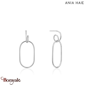 Ear We Go, Boucles d'oreilles Argent plaqué rhodium ANIA-HAIE E023-16H