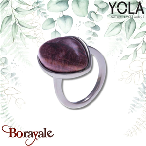 Bague jaspe rouge Collection Galet YOLA Taille 54