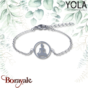 Bracelet Yola Nature Bouddha Acier poli IG-392