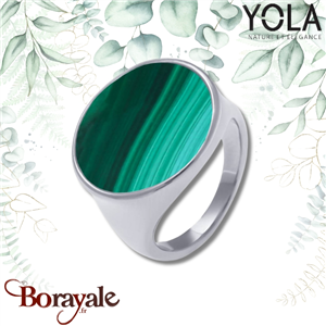 Bague Malachite, Collection: Cabochon YOLA Taille 56