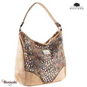 Sac épaule MONTADO en liège naturel, made in Portugal Femme 3004-MARMORE