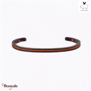 Bracelet PIG & HEN Navarch 4 Erable Orange Noir Taille : L (20cm)