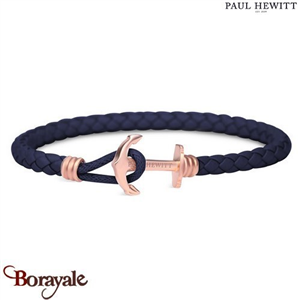 Bracelet Ancre Simple IP Rose/Cuir Marine PAUL HEWITT Collection Phreps Lite PH-