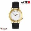 Montre AKTEO Art - Lettres Ecrivain 38 mm dorée ronde ALe15