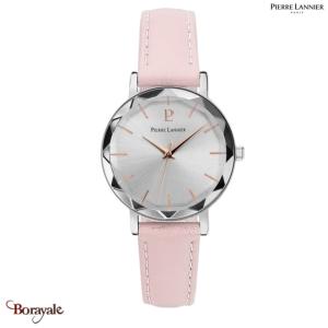 Montre PIERRE LANNIER Collection MULTIPLES argenté cuir Femme