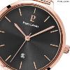 Montre PIERRE LANNIER Collection ECHO Cadran Gris Acier Milanais Doré-rose