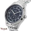 Montre Homme Orlam Echo cadran noir bracelet acier argenté étanche 10 ATM ORSSBE