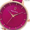 Montre PIERRE LANNIER Collection DELICE cadran fushia Bracelet cuir fushia Femme