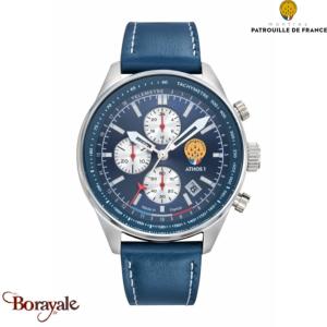 Montre Patrouille de France ATHOS 1 bleu cuir bleu Homme 668145